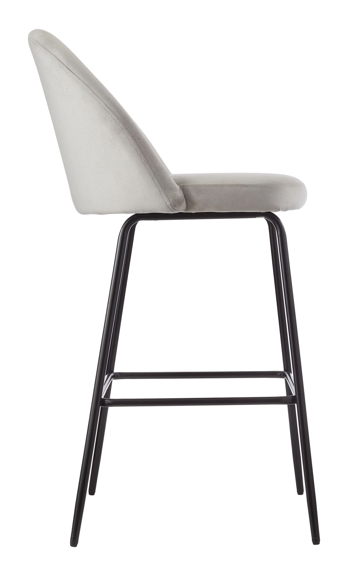 Koen Bar Elegant Counter Stool with Footrest, Grey J6Q2 - product image 3
