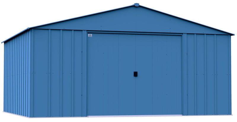 Classic 14x12-ft Blue Grey Corrosion-Resistant Steel Shed E8L0