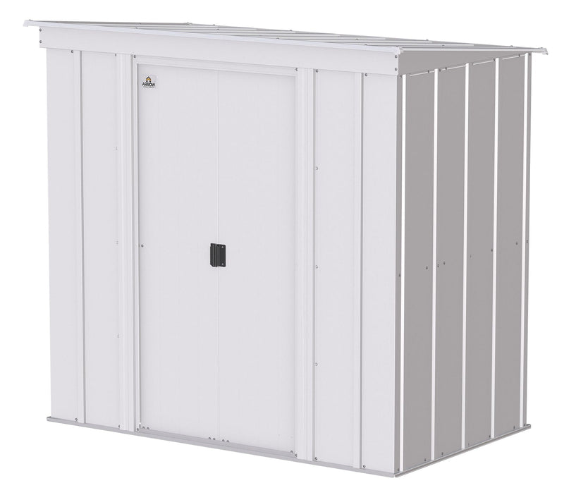 Classic Galvanized Steel Storage Shed, Flute Grey, 6-ft x 4-ft W2X0