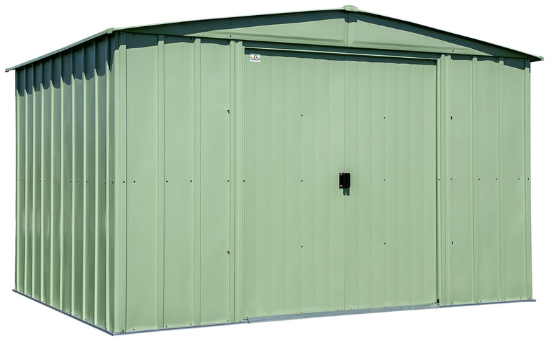 Classic Galvanized Steel Storage Shed, Sage Green, 10-ft x 8-ft Z5V2