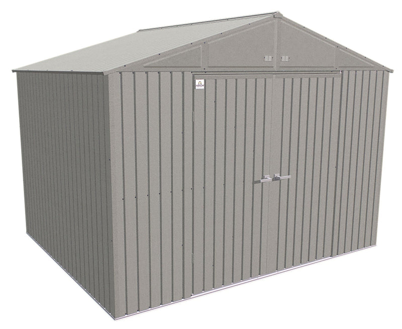 Elite 12x16-ft Cool Grey Corrosion-Resistant Steel Shed Y2M0