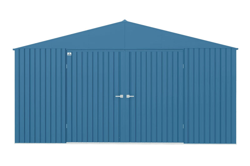 Elite 14x12-ft Blue Grey Corrosion-Resistant Steel Shed F7O9