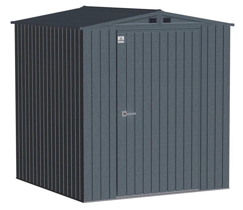 Elite Steel Storage Shed with Pent Roof, Anthracite, 6-ft x 6-ft N6M8