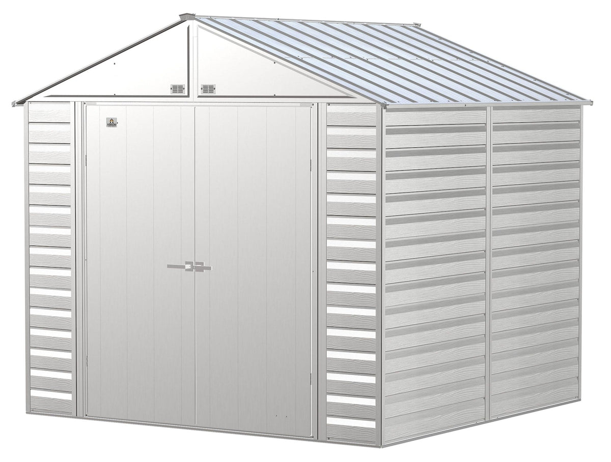 Select Galvanized Steel Storage Shed, Flute Grey, 8-ft x 8-ft M7V7 - product image 1