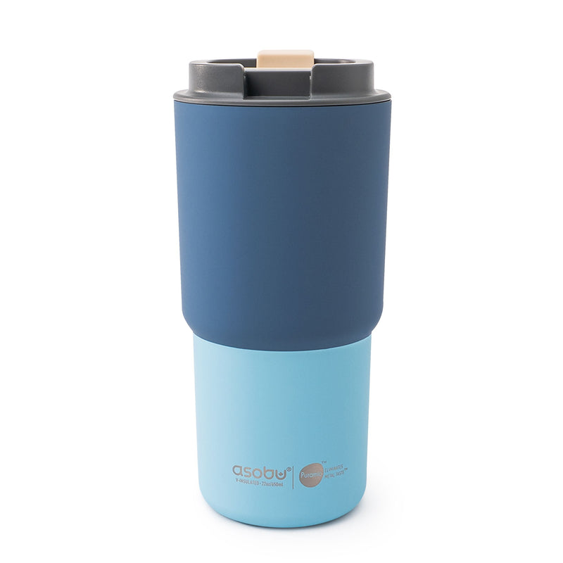Pick-me-up Ceramic Travel Mug, 22-oz, Pastel Blue V3G7