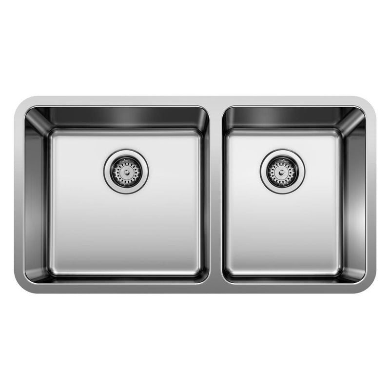 Formera 33-in 60/40 Double Bowl Undermount Stainless Steel Kitchen Sink H7W2