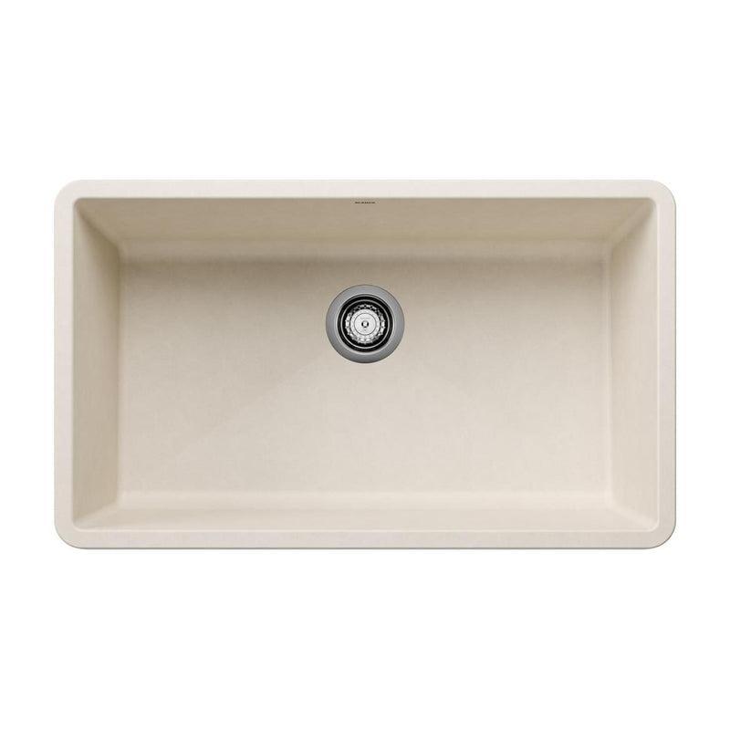 Precis SILGRANIT 32-in Super Single Undermount Kitchen Sink, Soft White F0F8