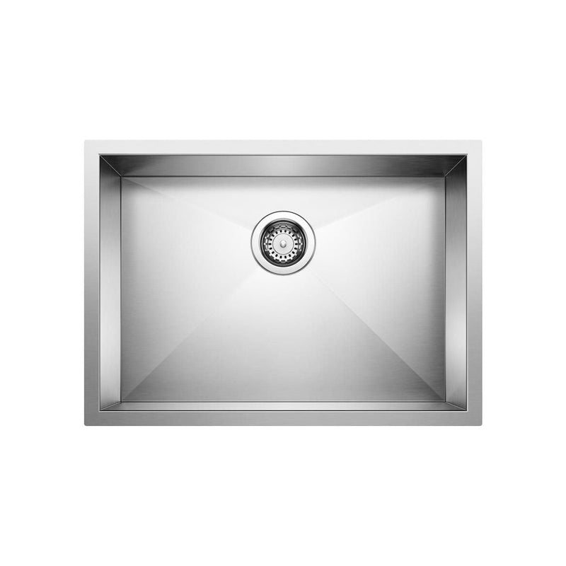Quatrus R0 25-in Single Bowl Undermount Stainless Steel Kitchen Sink H8U6
