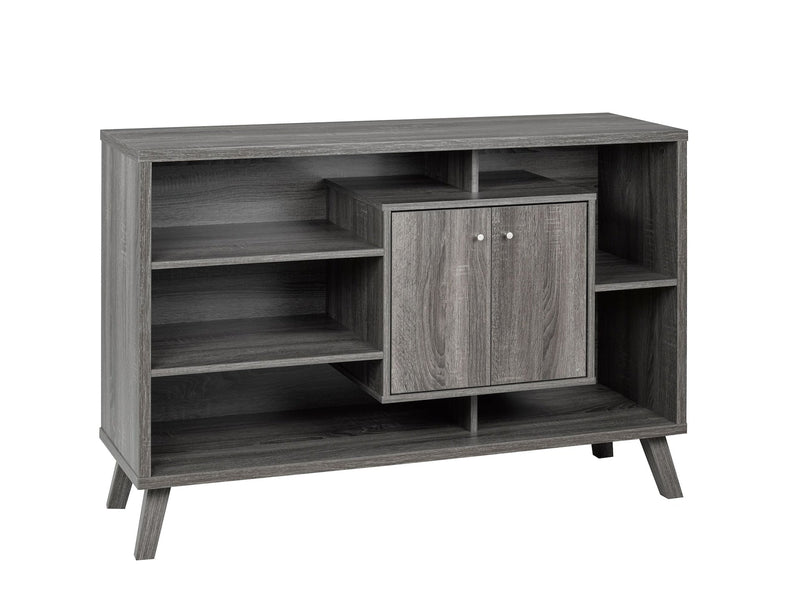 Multi-Tier Wooden Dining Buffet/Server with Storage, Grey A6D3