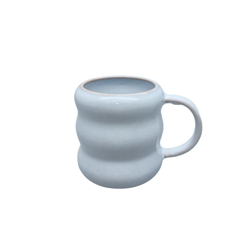 Durable Stoneware Ripple Mug, White, 14-oz Z2K3