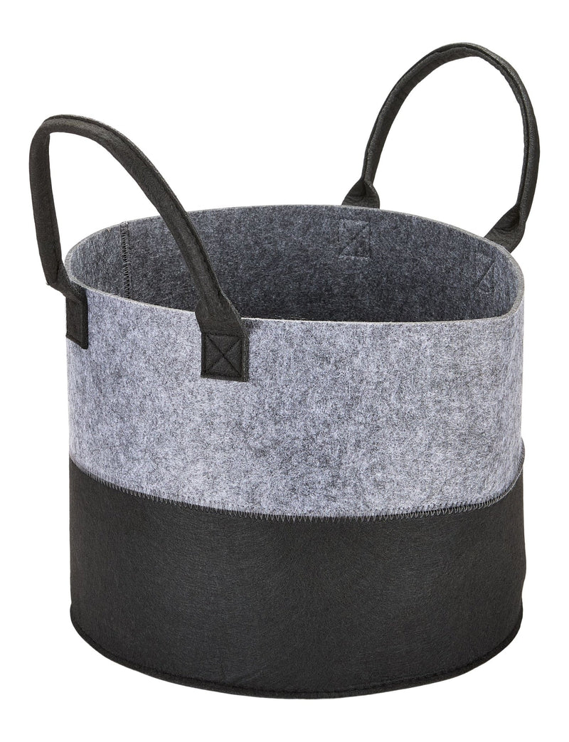 Jude Felt Organization/Storage Basket, Grey/Black R5V1