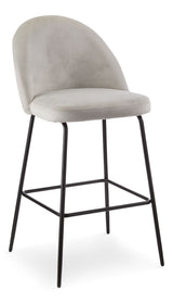 Koen Bar Elegant Counter Stool with Footrest, Grey J6Q2 - product image 1