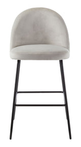 Koen Bar Elegant Counter Stool with Footrest, Grey J6Q2 - product image 2