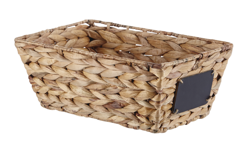 Meg Rectangular Hand Woven Storage Basket, 12 x 8 x 5.1-in X2O6