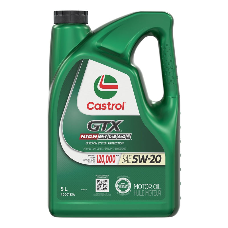 GTX High Mileage 5W20 Conventional Engine/Motor Oil, 5-L I5J5