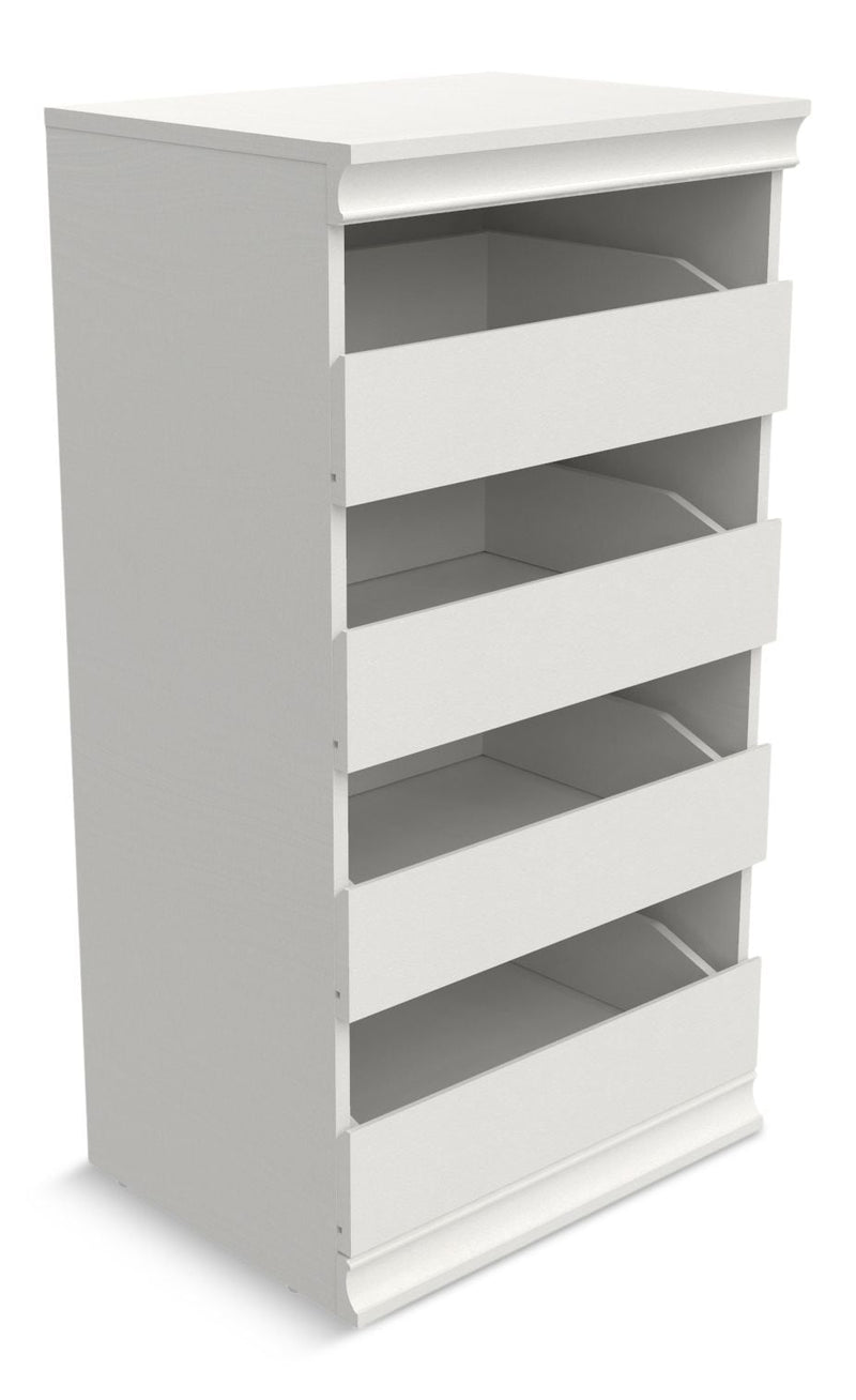 Modular Stackable 4-Drawer Storage Unit, White I8W7
