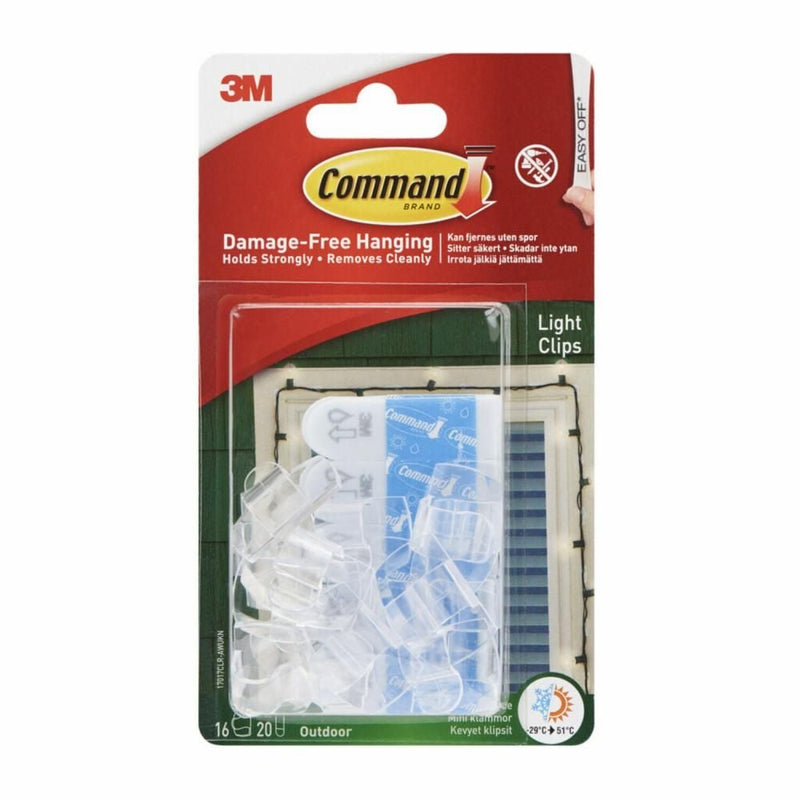 Clear Small Light Clips, for Outdoor, All Weather Strips Included T7C8