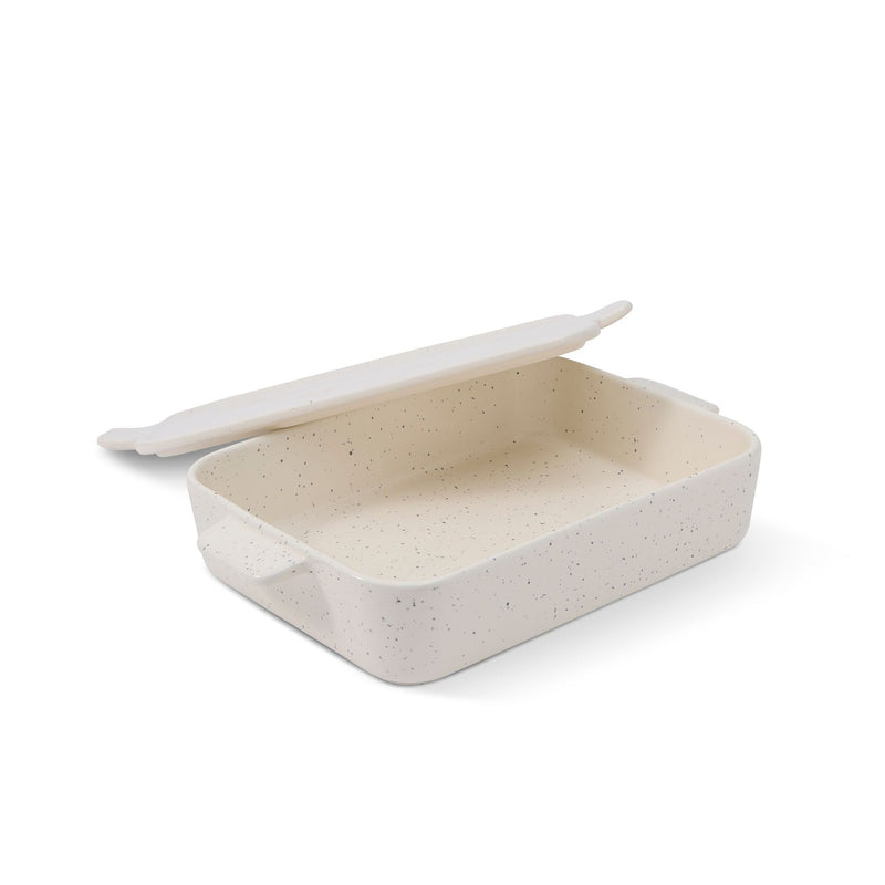 Kitchen White Non-Stick Stoneware Pan with Lid F5V8