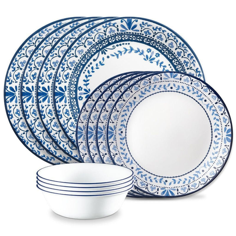 Portofino Glass Dinnerware Set, Serves 4, 12-pc, White Y8W3