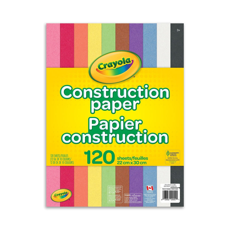 Construction Paper, 120 Count, Multicolour F1L7