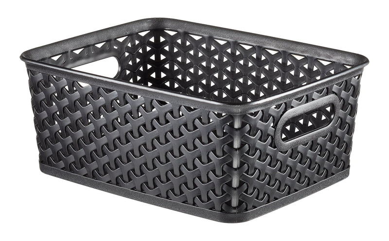 My Style Woven Storage Basket, Small, Black Z5Q2