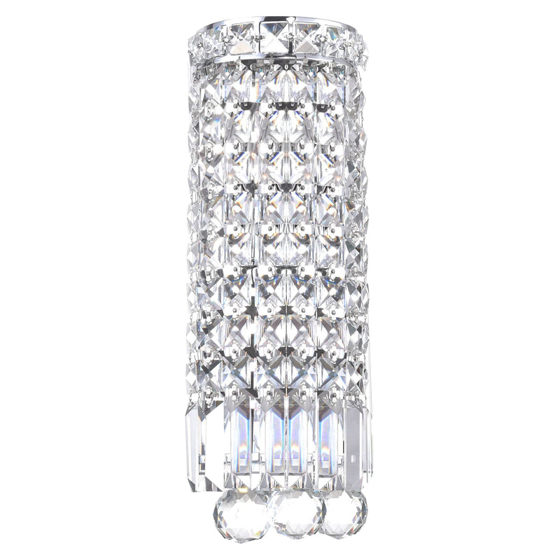 Lighting Colosseum Round Bathroom Wall Sconce, Chrome I3A8