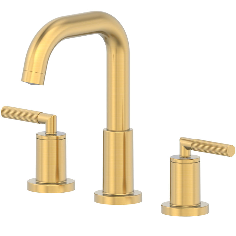 Dorian 2-Handle Widespread 8-in Centreset Lavatory/Bathroom Sink Faucet, Brushed Gold G3H4