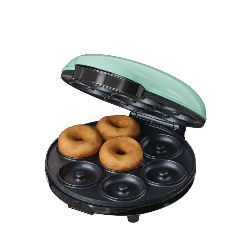 Express Mini Compact Electric Donut Maker, Non-Stick Surface, Aqua N9E0