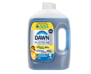 Platinum Liquid Dish Soap Detergent Refill, Fresh Rain, 1.52-L R1C2