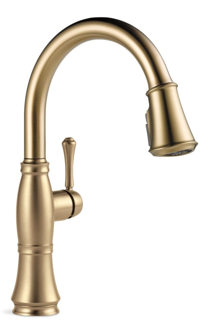 Cassidy 1-Handle ShieldSpray Pull-Down Kitchen Faucet, Champagne Bronze J0L6