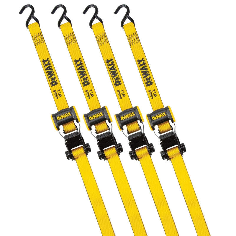 DXBC18004 1,800-lb Ratchet Tie-Down Straps, 1.25-in x 12-ft, 4-pk F5E4