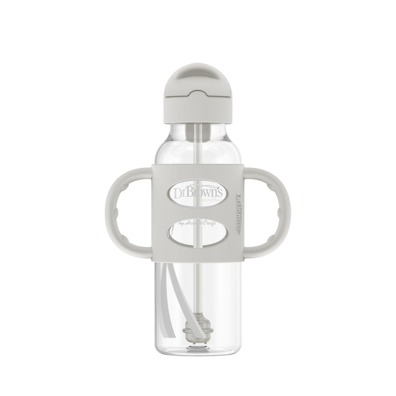 Milestones Narrow Sippy Straw Bottle with Handles, 8-oz K6W9