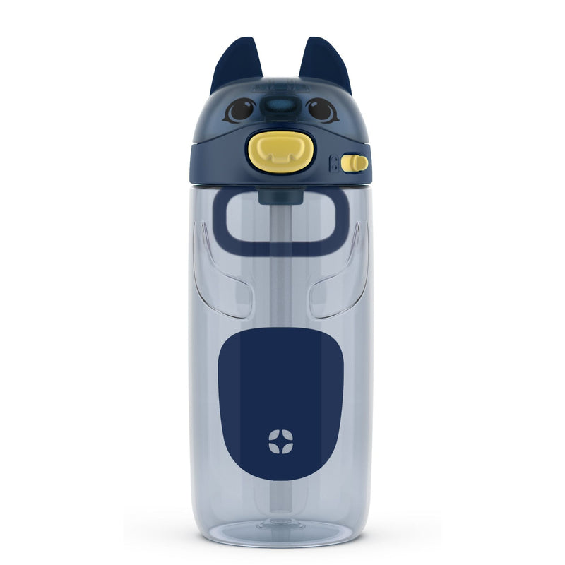Ellies Kids' Reusable Tritan Plastic Water Bottle, 16-oz, Assorted Colours, with Removable Straw X5U1