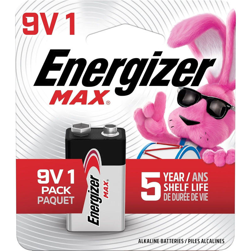 Max 1-pk 9V / 9 Volt Alkaline Battery, Long Lasting, All Purpose R4S3
