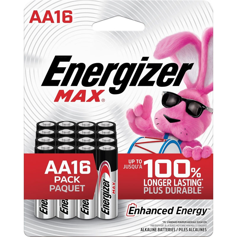 Max 16-pk AA Alkaline Batteries, Long Lasting, All Purpose Z5V8