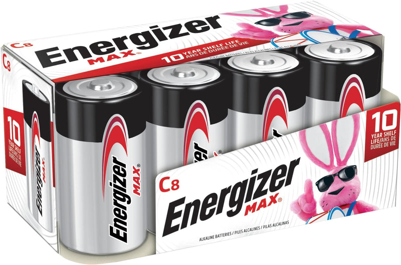 Max C Batteries, Long Lasting, All Purpose, Alkaline, 8-pk P3I9
