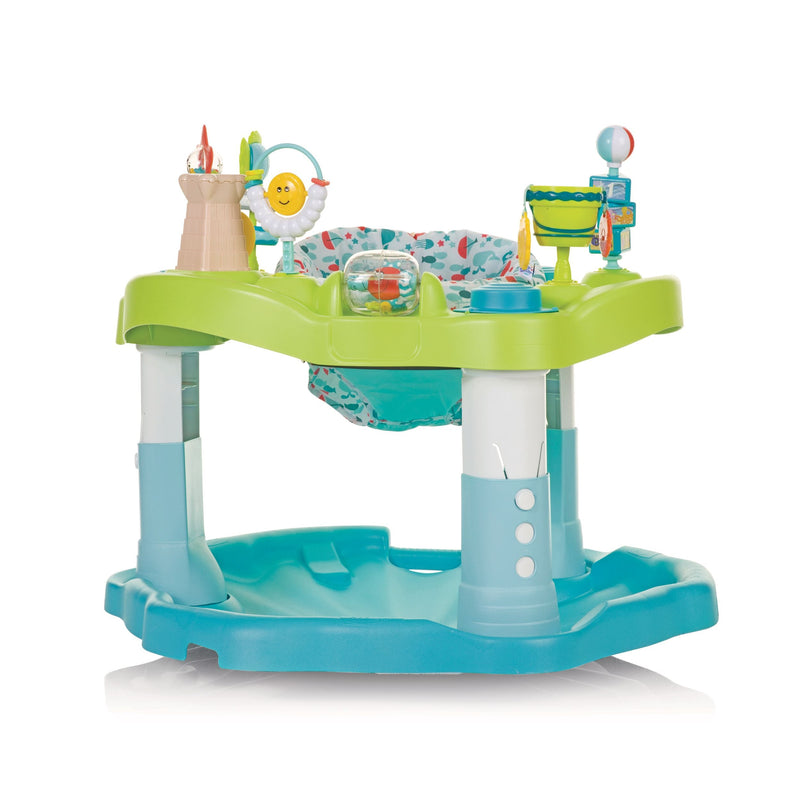 ExerSaucer Mega Seaside Splash Activity Center, Blue Q7W2
