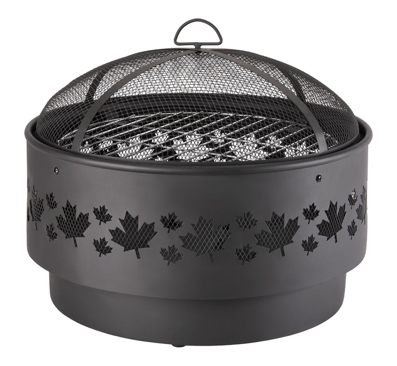 Brome Round Outdoor Wood Firepit, 24-in W1H3