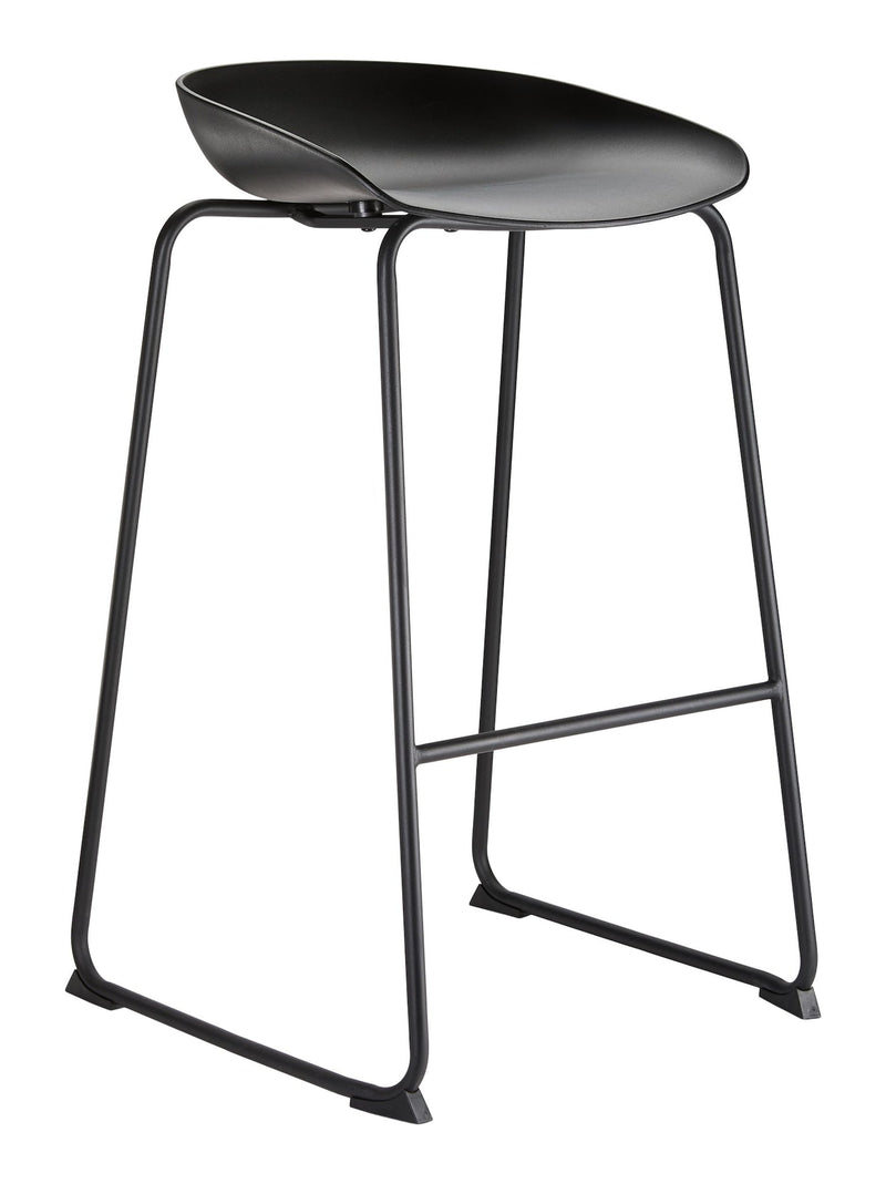 Modern Elevated Counter Stool with Footrest, Black C9L7