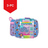Dollhouse Kids' Insulated Soft Lunch Bag Set with Food Container, Blue, 3-pc L7N5 - product image 1
