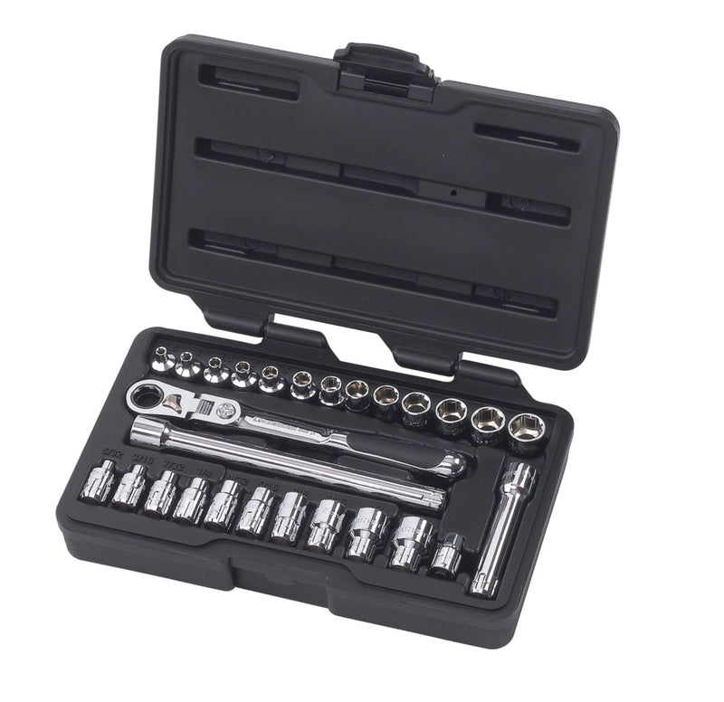 Pass-Thru 1/4-in Drive Socket Set 27-pc, SAE/Metric B3X9