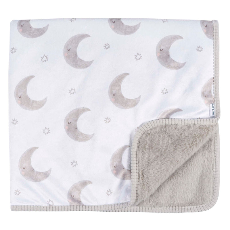 Childrenwear 2-Ply Celestial Moons Ultra-Soft Plush Blanket for Babies C9W8