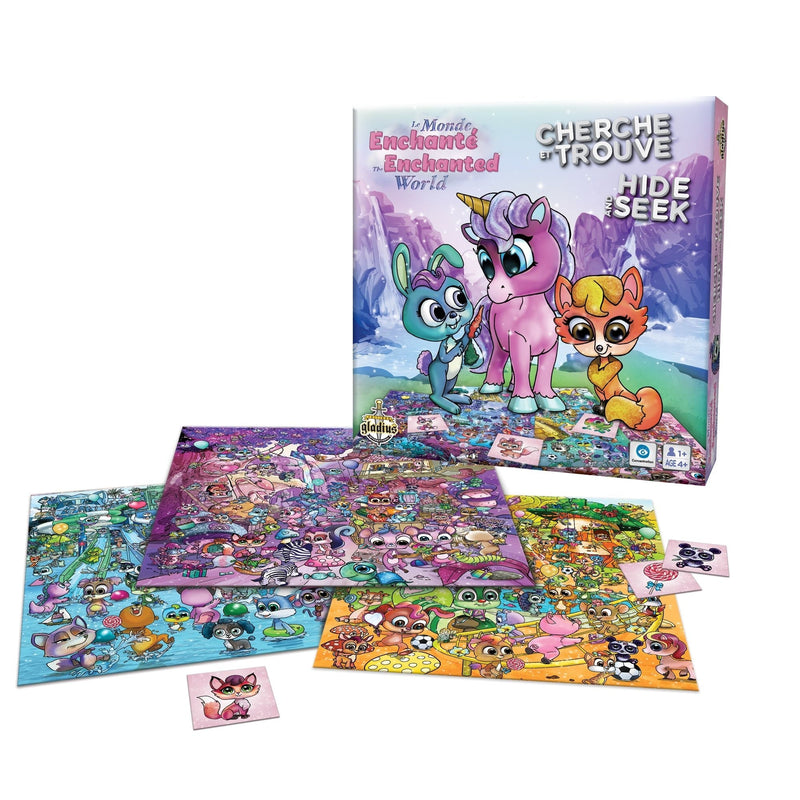 and Seek The Enchanted World Family Board Game, Bilingual, Ages 4+ A3Z0