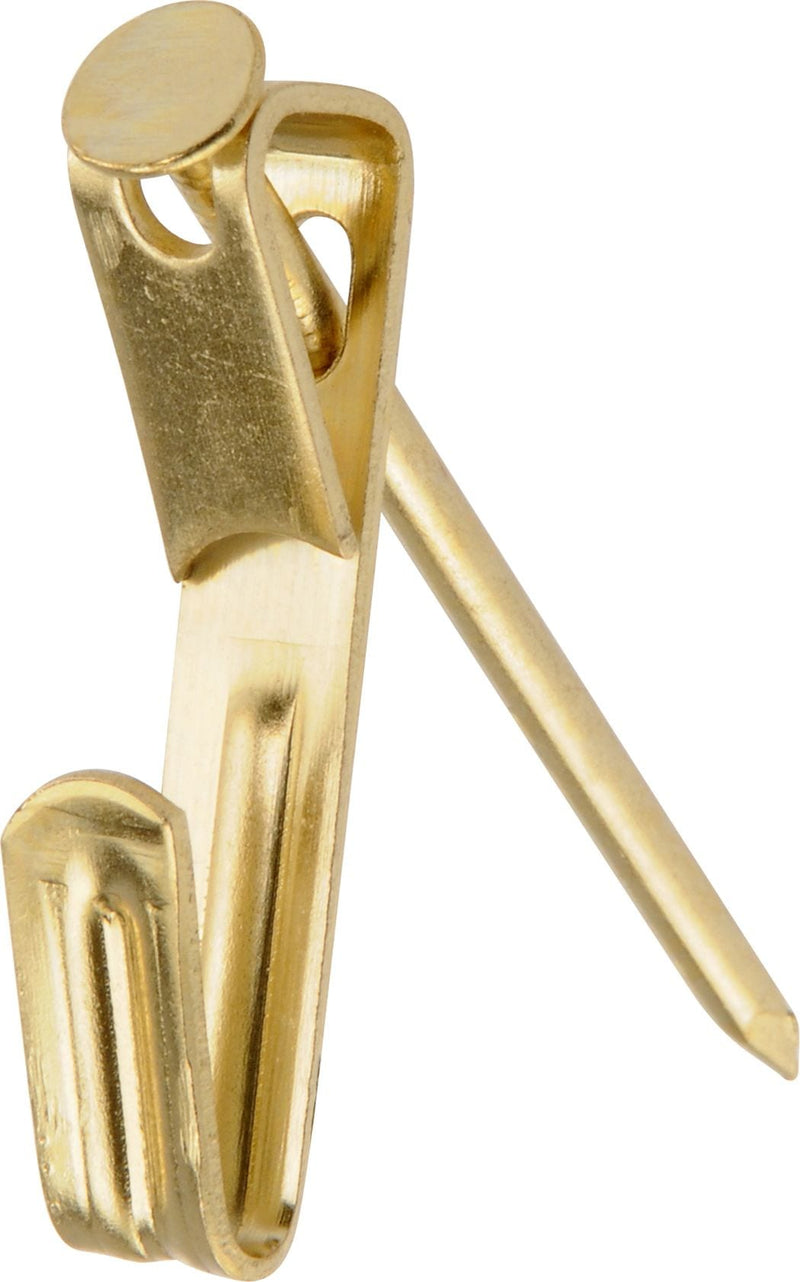 Conventional Picture Hanger, For DrywAll and Paster WAll, 50-lb Capacity, Brass Plated I0N1