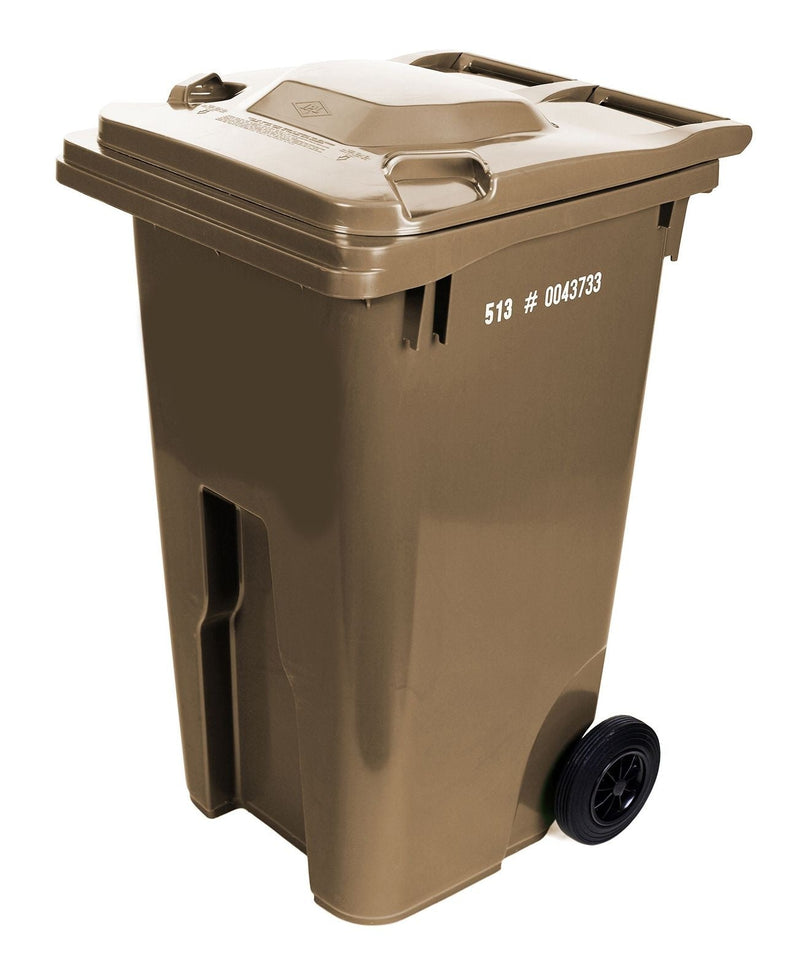 Mastercart Plastic Rectangular Wheeled Compost Bin, Brown, 242-L Y4A7