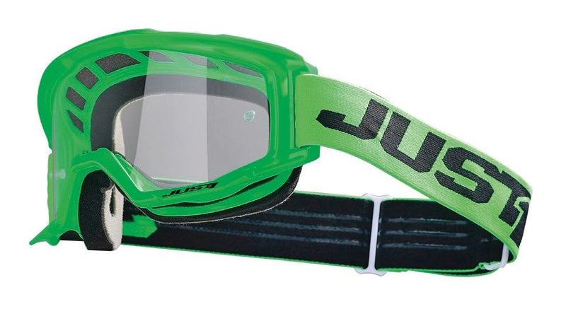 Just1 Vitro Powersports Anti-Fog Scratch-Resistant Goggles, Fluorescent Green I9M4