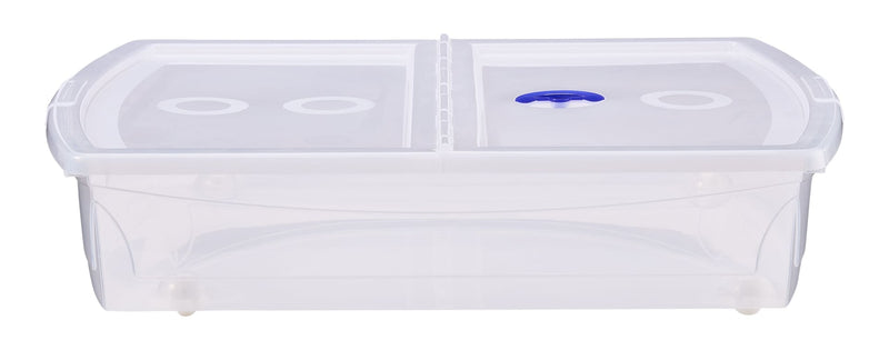 Shallow Under-the-Bed Storage Tote with Wheels O7O6