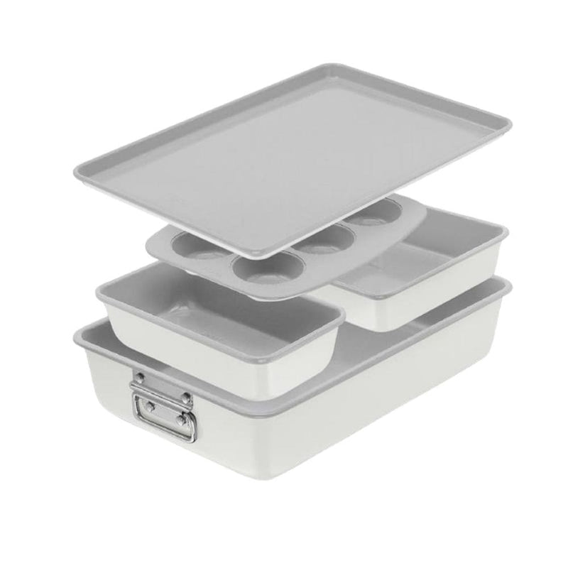 Premium Stackable Cream Non-Stick Bakeware Set, 5-pc Z5C3