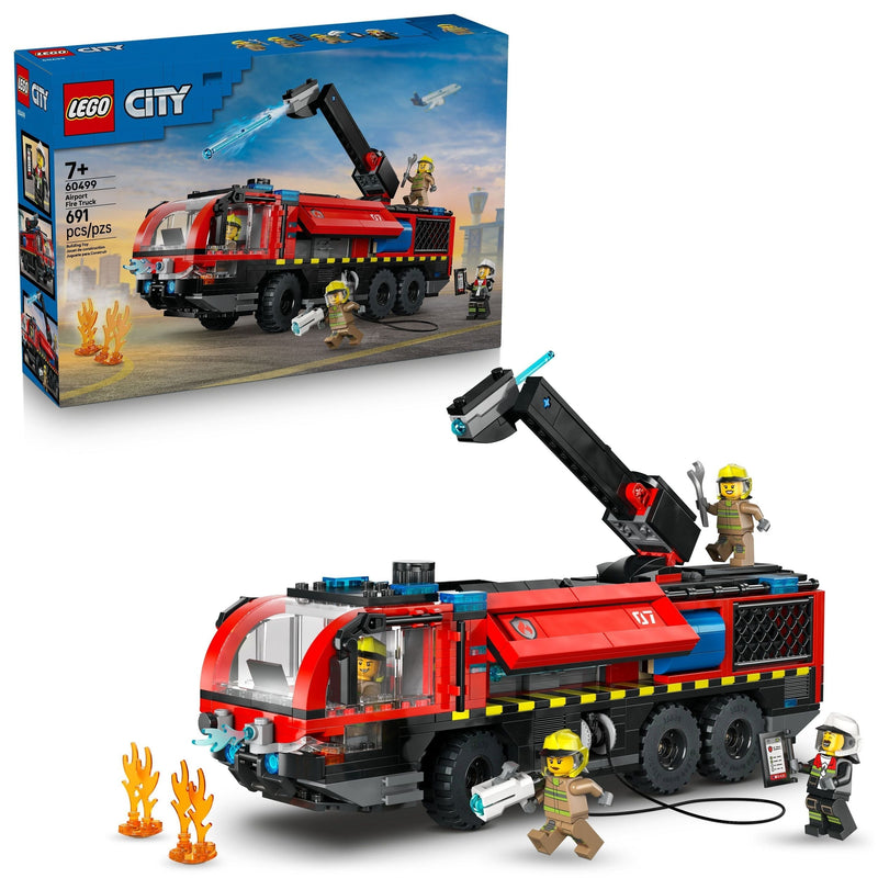 City Airport Fire Truck Building Set - 60499, 691-pcs, Ages 7+ H6G5