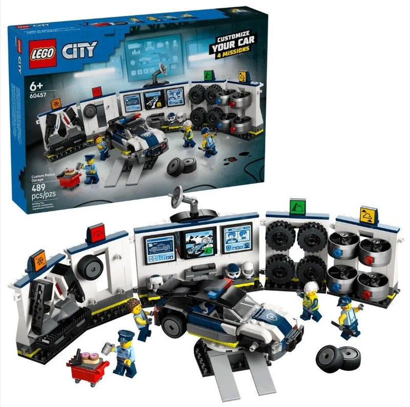 City Custom Police Car Garage - 60457, 489-pcs, Ages 6+ M6A6